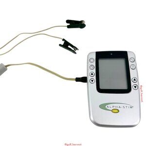 Alpha-Stim M device & earclips